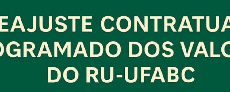 Informações sobre modelo do RU da UFABC